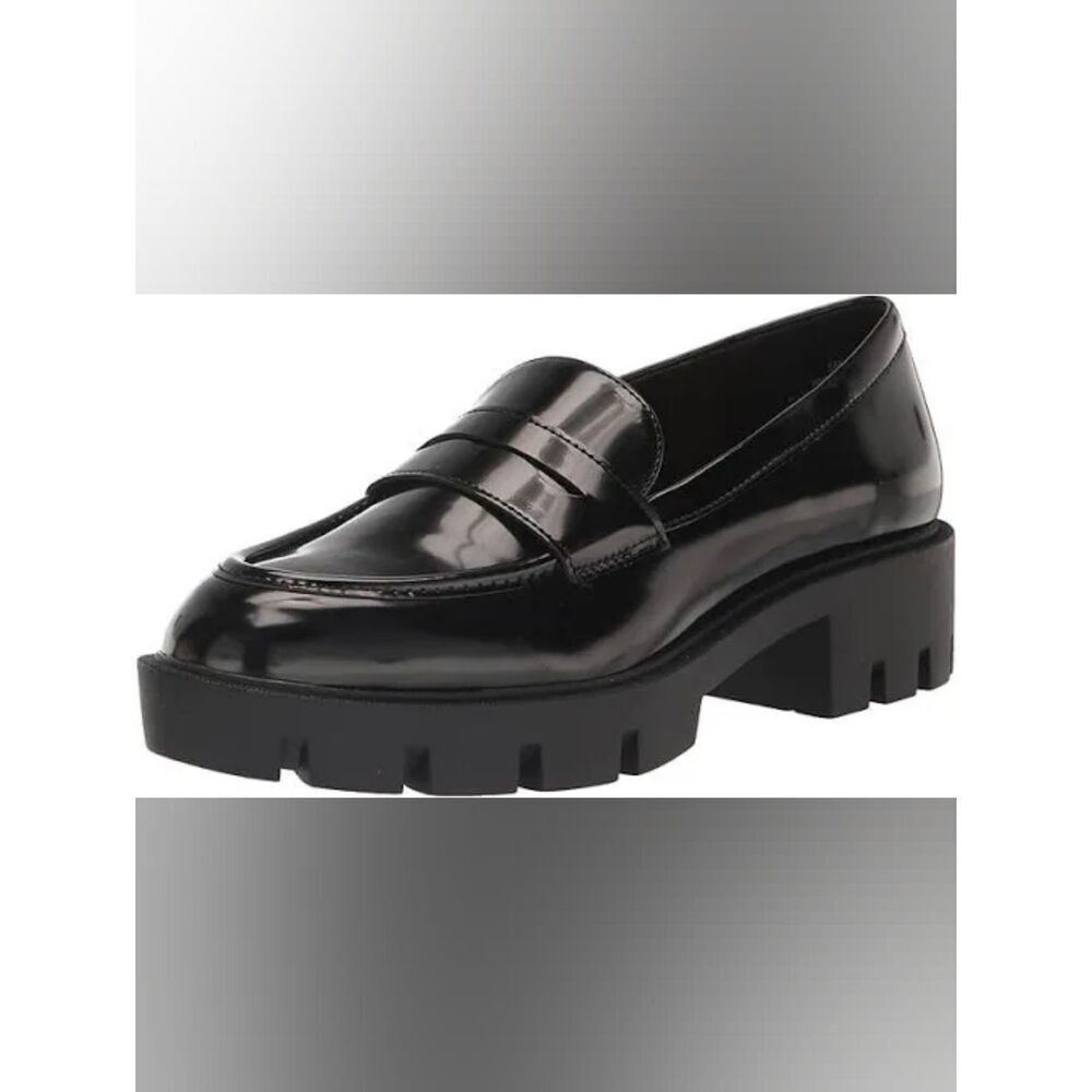 (57-4626)  Nine WestWomen's Maibel Lug Sole Penny Loafers Sz 6.5